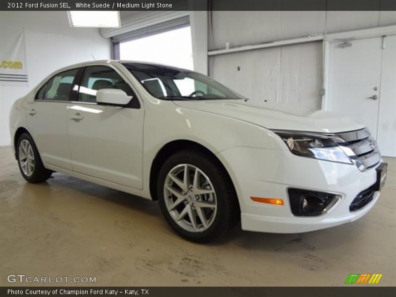 White Suede / Medium Light Stone 2012 Ford Fusion SEL