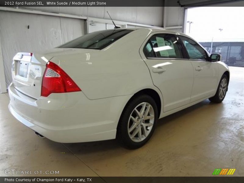 White Suede / Medium Light Stone 2012 Ford Fusion SEL