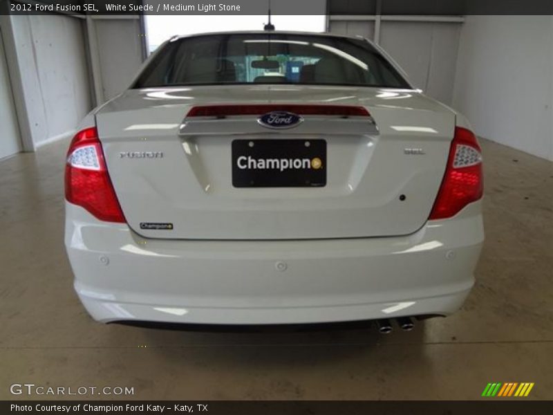 White Suede / Medium Light Stone 2012 Ford Fusion SEL