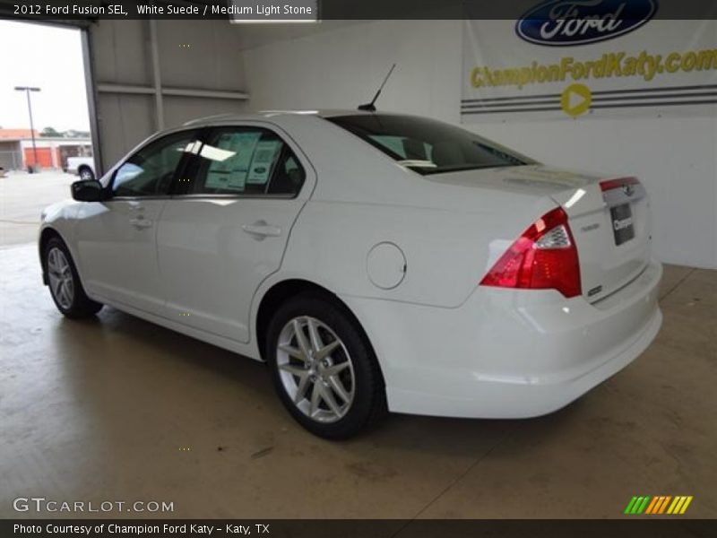 White Suede / Medium Light Stone 2012 Ford Fusion SEL
