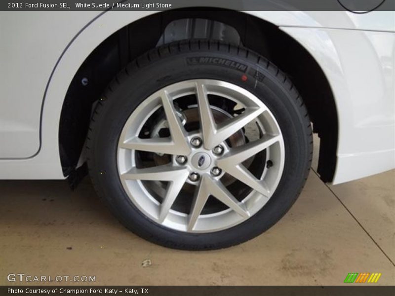 White Suede / Medium Light Stone 2012 Ford Fusion SEL