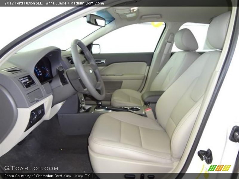 White Suede / Medium Light Stone 2012 Ford Fusion SEL