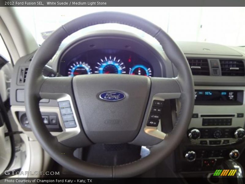 White Suede / Medium Light Stone 2012 Ford Fusion SEL
