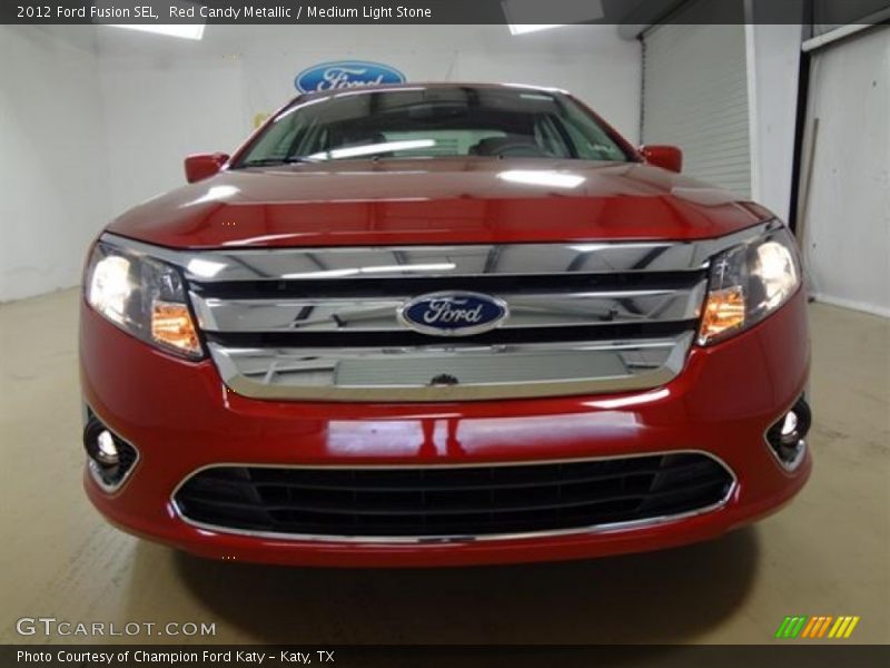 Red Candy Metallic / Medium Light Stone 2012 Ford Fusion SEL