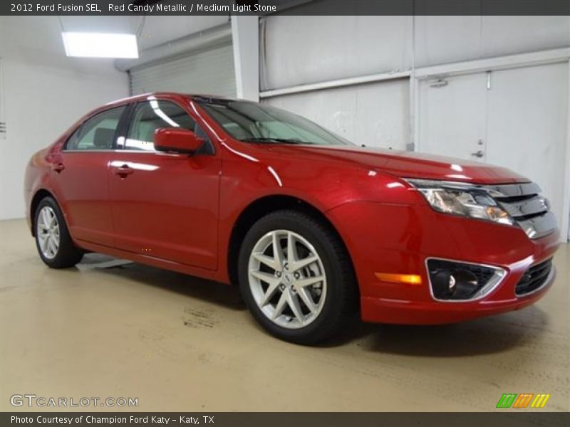 Red Candy Metallic / Medium Light Stone 2012 Ford Fusion SEL