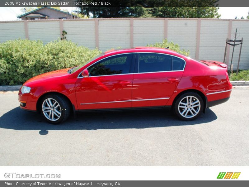 Tornado Red / Black 2008 Volkswagen Passat Lux Sedan