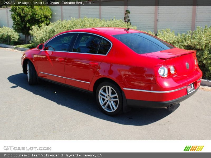 Tornado Red / Black 2008 Volkswagen Passat Lux Sedan