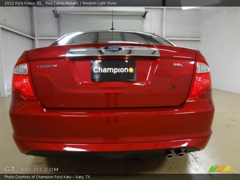 Red Candy Metallic / Medium Light Stone 2012 Ford Fusion SEL