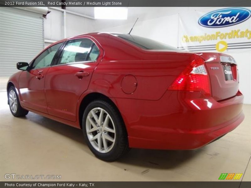 Red Candy Metallic / Medium Light Stone 2012 Ford Fusion SEL
