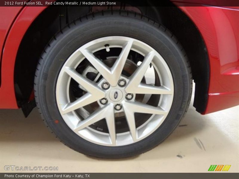 Red Candy Metallic / Medium Light Stone 2012 Ford Fusion SEL