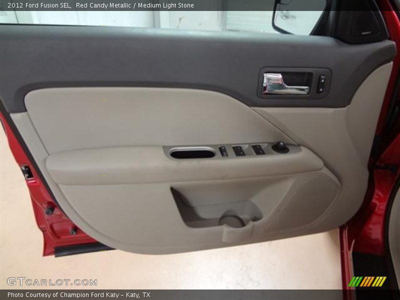 Red Candy Metallic / Medium Light Stone 2012 Ford Fusion SEL