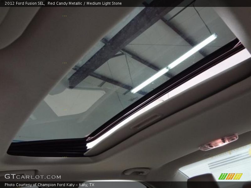 Red Candy Metallic / Medium Light Stone 2012 Ford Fusion SEL
