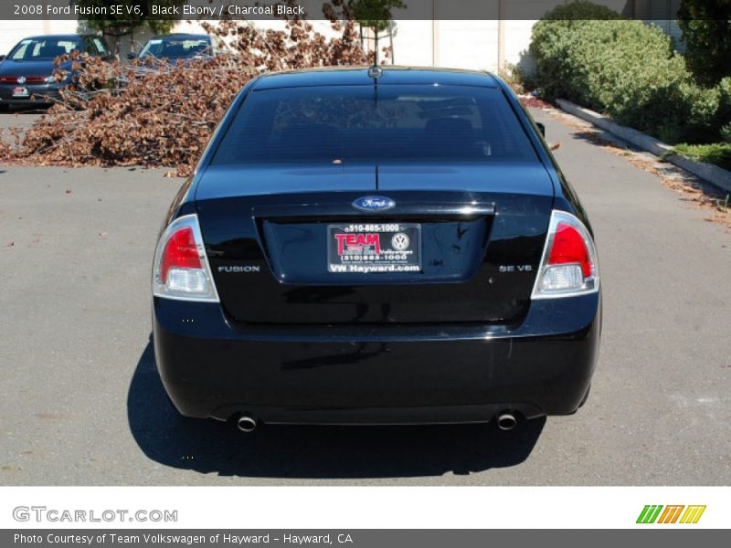 Black Ebony / Charcoal Black 2008 Ford Fusion SE V6