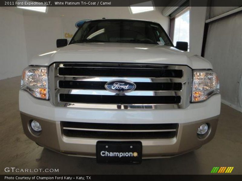 White Platinum Tri-Coat / Camel 2011 Ford Expedition XLT