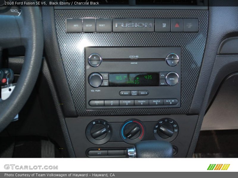 Black Ebony / Charcoal Black 2008 Ford Fusion SE V6