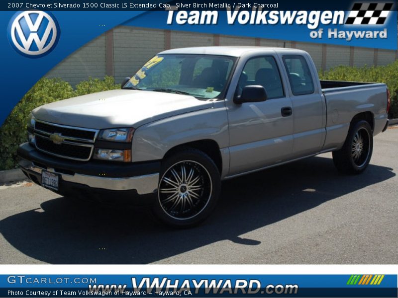 Silver Birch Metallic / Dark Charcoal 2007 Chevrolet Silverado 1500 Classic LS Extended Cab