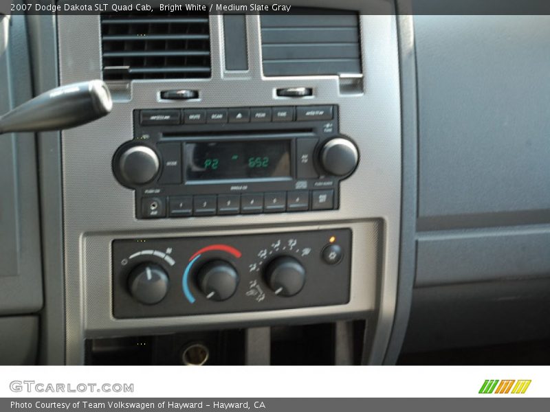 Bright White / Medium Slate Gray 2007 Dodge Dakota SLT Quad Cab
