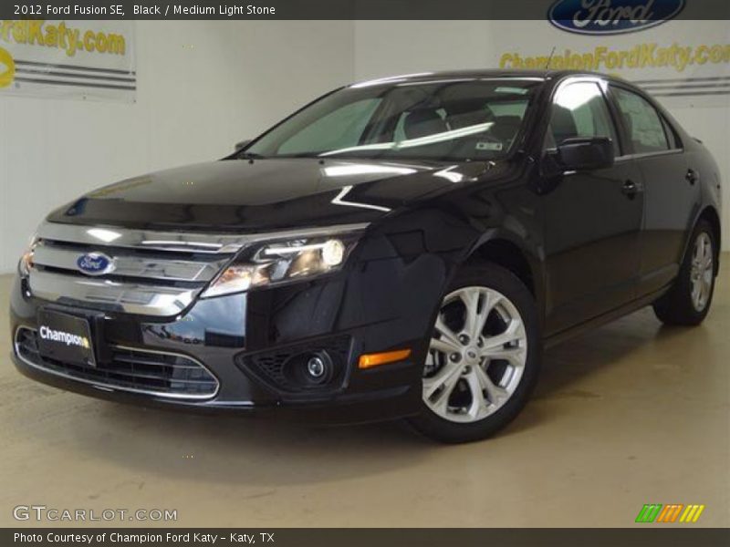 Black / Medium Light Stone 2012 Ford Fusion SE