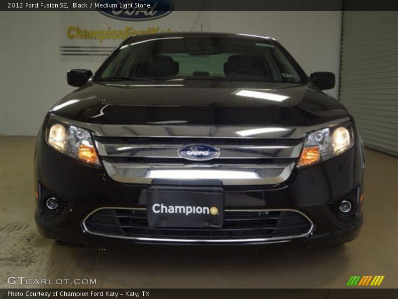 Black / Medium Light Stone 2012 Ford Fusion SE