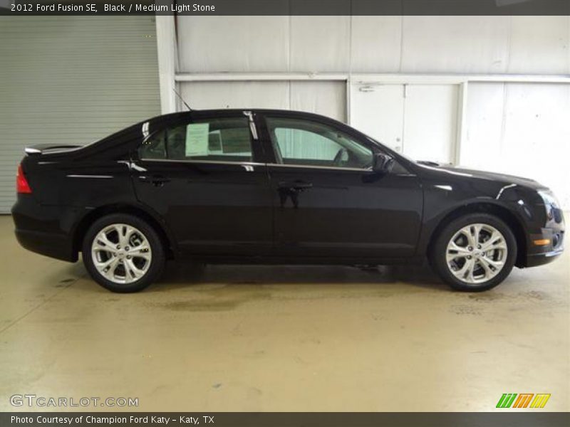 Black / Medium Light Stone 2012 Ford Fusion SE
