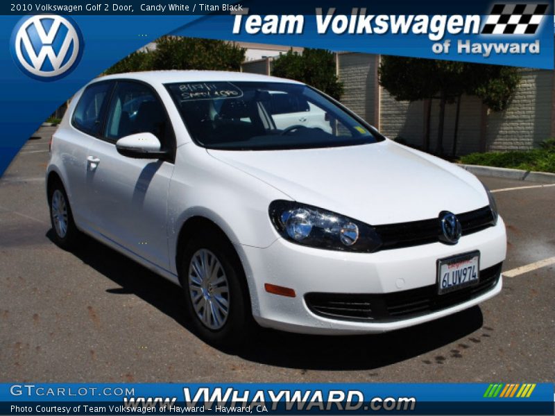 Candy White / Titan Black 2010 Volkswagen Golf 2 Door