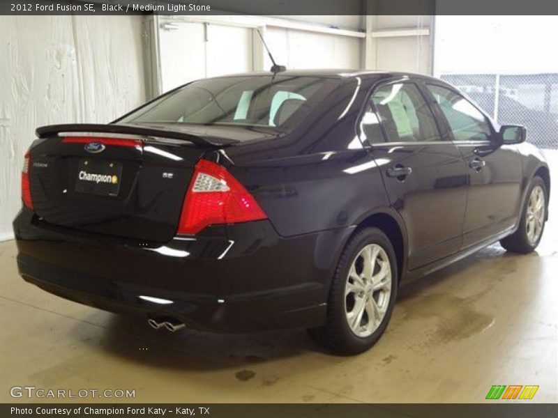 Black / Medium Light Stone 2012 Ford Fusion SE