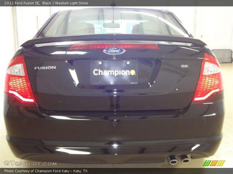 Black / Medium Light Stone 2012 Ford Fusion SE