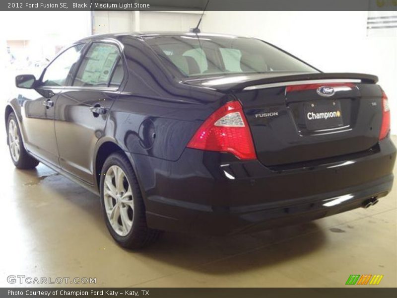 Black / Medium Light Stone 2012 Ford Fusion SE