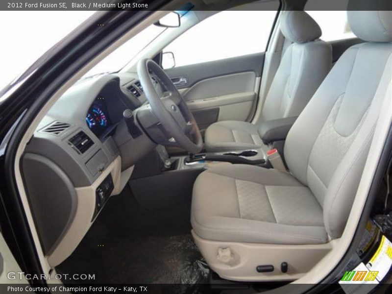 Black / Medium Light Stone 2012 Ford Fusion SE
