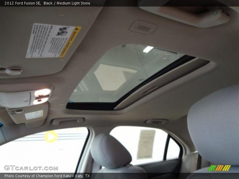 Black / Medium Light Stone 2012 Ford Fusion SE
