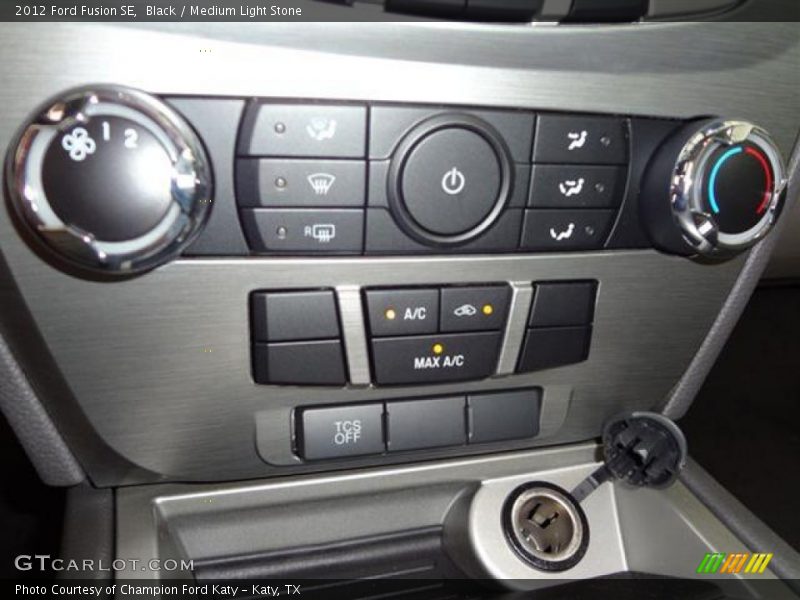 Black / Medium Light Stone 2012 Ford Fusion SE