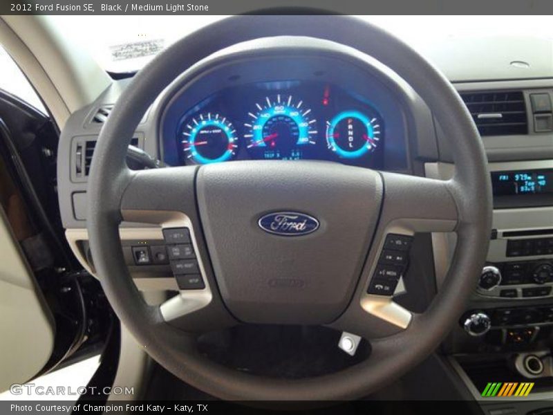Black / Medium Light Stone 2012 Ford Fusion SE