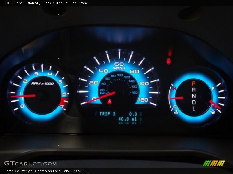 Black / Medium Light Stone 2012 Ford Fusion SE