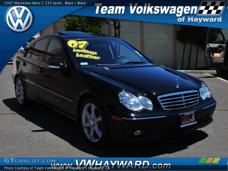 Black / Black 2007 Mercedes-Benz C 230 Sport
