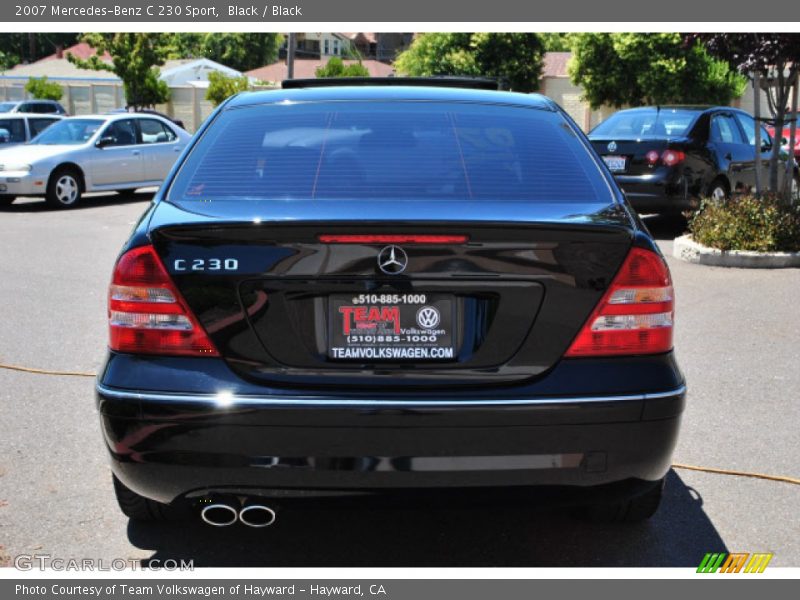 Black / Black 2007 Mercedes-Benz C 230 Sport