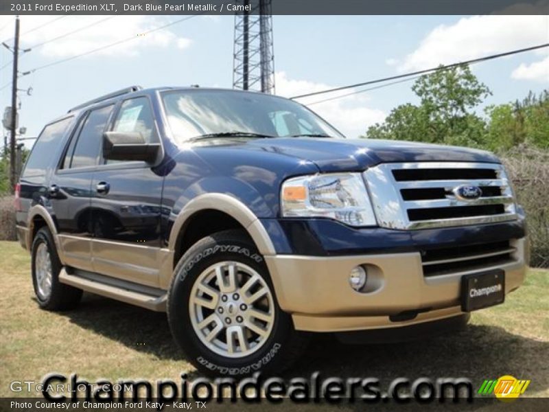 Dark Blue Pearl Metallic / Camel 2011 Ford Expedition XLT