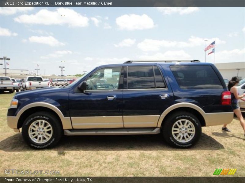 Dark Blue Pearl Metallic / Camel 2011 Ford Expedition XLT
