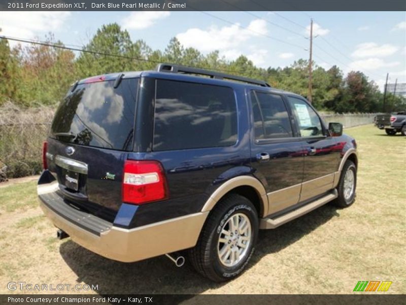 Dark Blue Pearl Metallic / Camel 2011 Ford Expedition XLT
