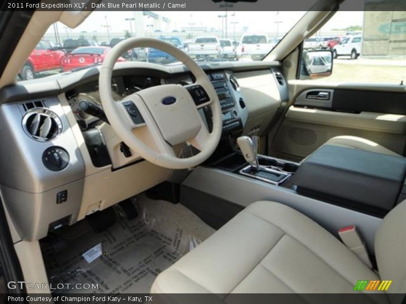 Dark Blue Pearl Metallic / Camel 2011 Ford Expedition XLT