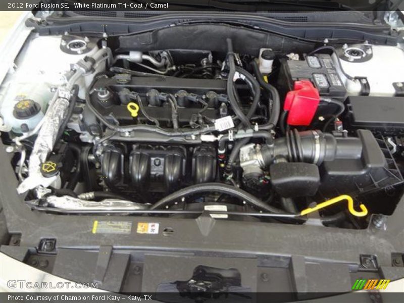 White Platinum Tri-Coat / Camel 2012 Ford Fusion SE