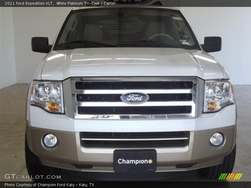 White Platinum Tri-Coat / Camel 2011 Ford Expedition XLT
