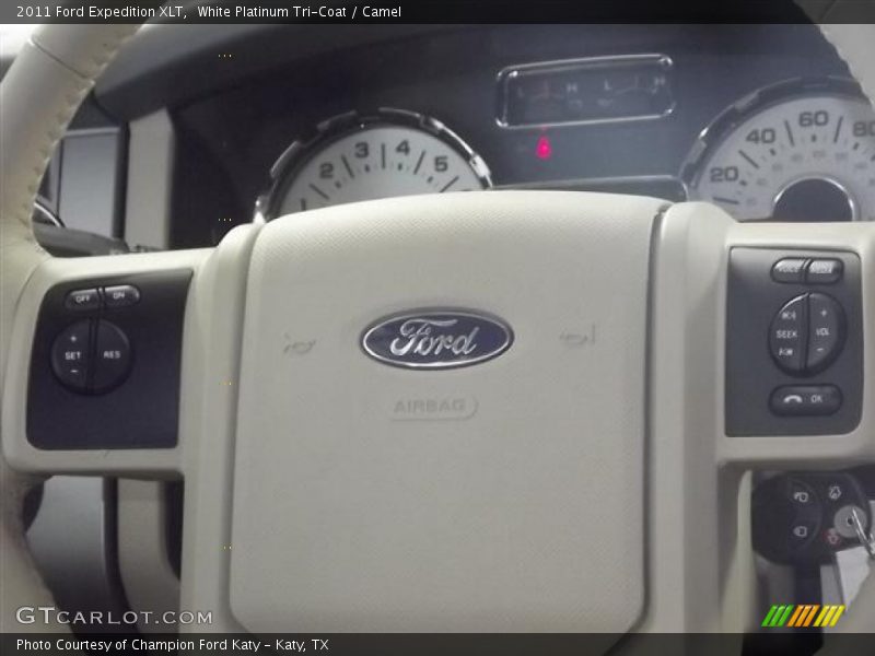 White Platinum Tri-Coat / Camel 2011 Ford Expedition XLT