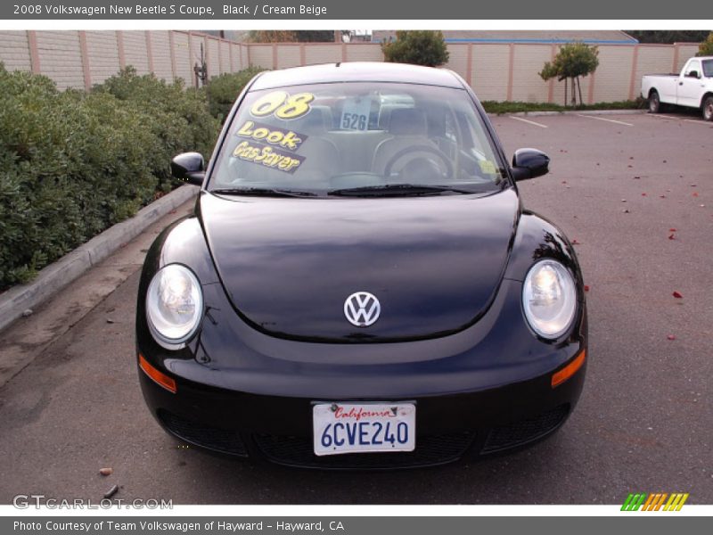 Black / Cream Beige 2008 Volkswagen New Beetle S Coupe