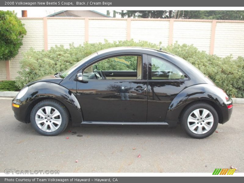 Black / Cream Beige 2008 Volkswagen New Beetle S Coupe