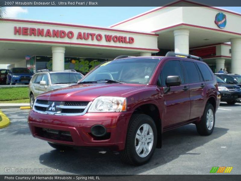 Ultra Red Pearl / Black 2007 Mitsubishi Endeavor LS