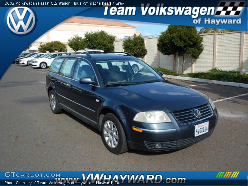 Blue Anthracite Pearl / Grey 2003 Volkswagen Passat GLS Wagon
