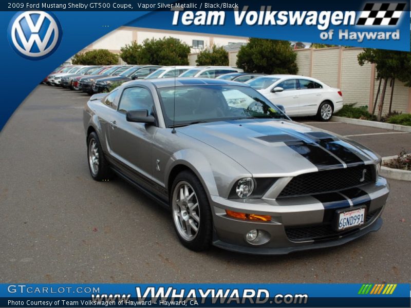 Vapor Silver Metallic / Black/Black 2009 Ford Mustang Shelby GT500 Coupe