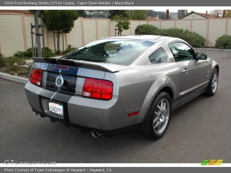 Vapor Silver Metallic / Black/Black 2009 Ford Mustang Shelby GT500 Coupe