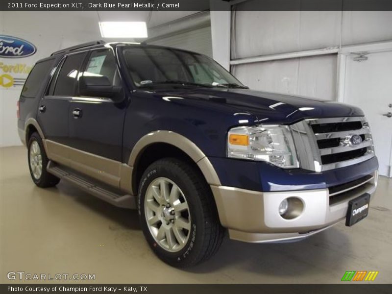 Dark Blue Pearl Metallic / Camel 2011 Ford Expedition XLT