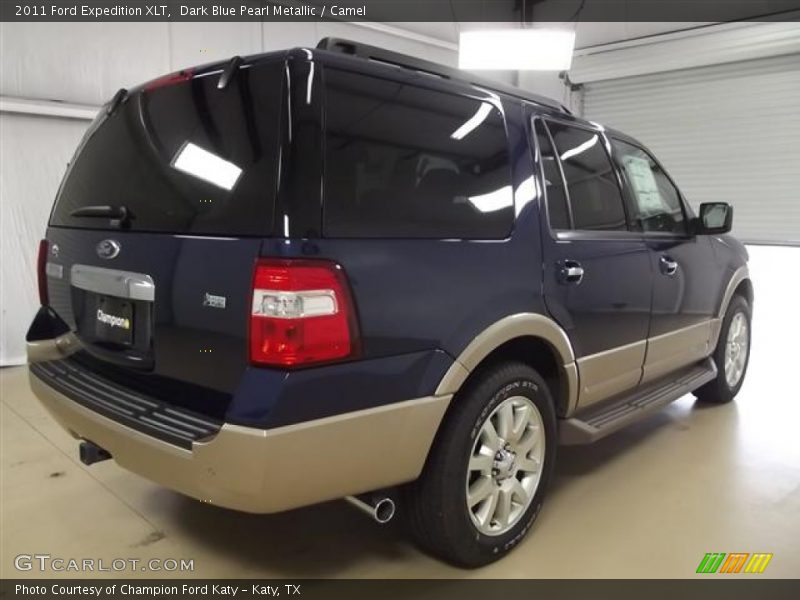 Dark Blue Pearl Metallic / Camel 2011 Ford Expedition XLT